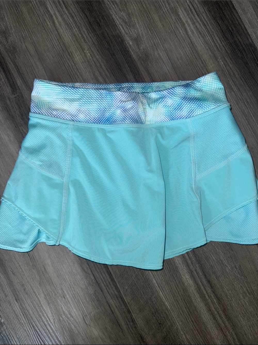 Athleta Girl small 7 skirt skort athletic turquoise school girls casual